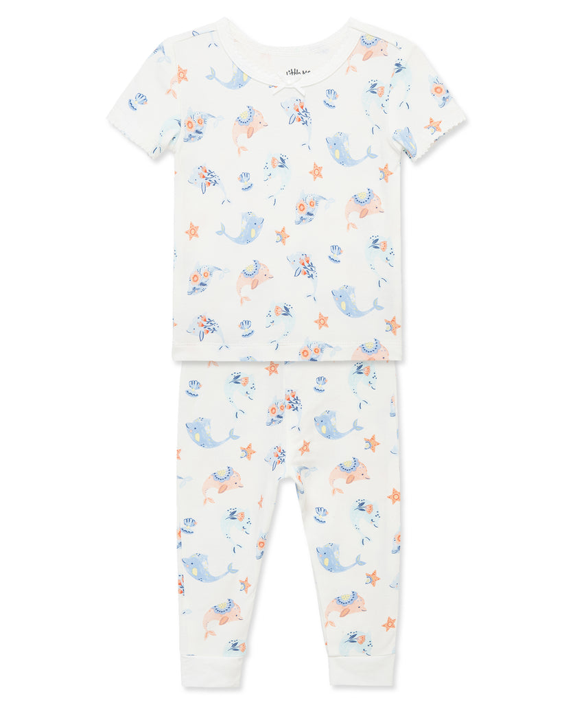 Little Me Girls Boys Unisex Infants Toddlers Pajamas Sleepwear Nightwear Dolphins Bamboo The Plaid Giraffe Children's Boutique