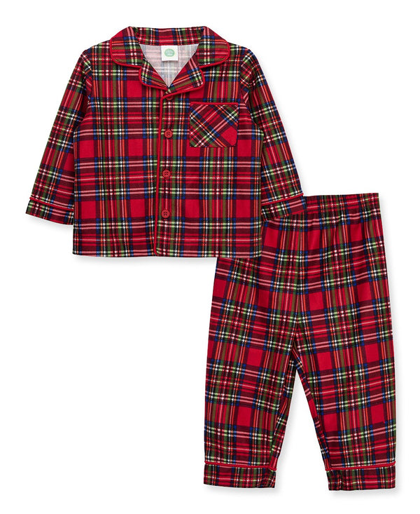 2 Piece Boys Plaid Pajamas