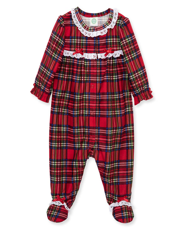 Girls Plaid Footie