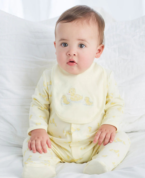 Little Me Unisex Boys Girls Footie Sleeper Bib Sleepwear Nightwear Ducks Ducklings Farm Animals 100% Cotton The Plaid Giraffe Children's Boutique