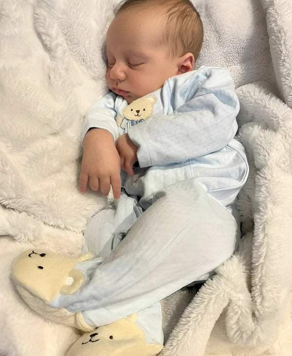 Little Me Boys Girls Footie Sleeper Bib Sleepwear Nightwear Teddy Bears Forest Animals 100% Cotton The Plaid Giraffe Children's Boutique