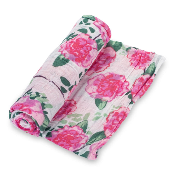 LollyBanks Girls Boys Infants Toddlers Swaddles Blankets 100% Cotton Muslin Peony Flowers Garden The Plaid Giraffe Childrens Boutique