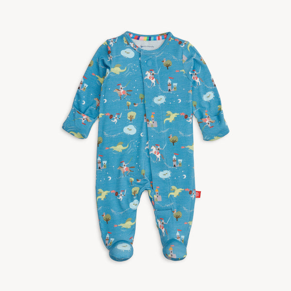 Magnetic Me Girls Boys Infants Toddlers Kids Footie Sleeper Sleepwear Nightwear Magnetic Fasteners Castle Knights Dragons The Plaid Giraffe Children's Boutique