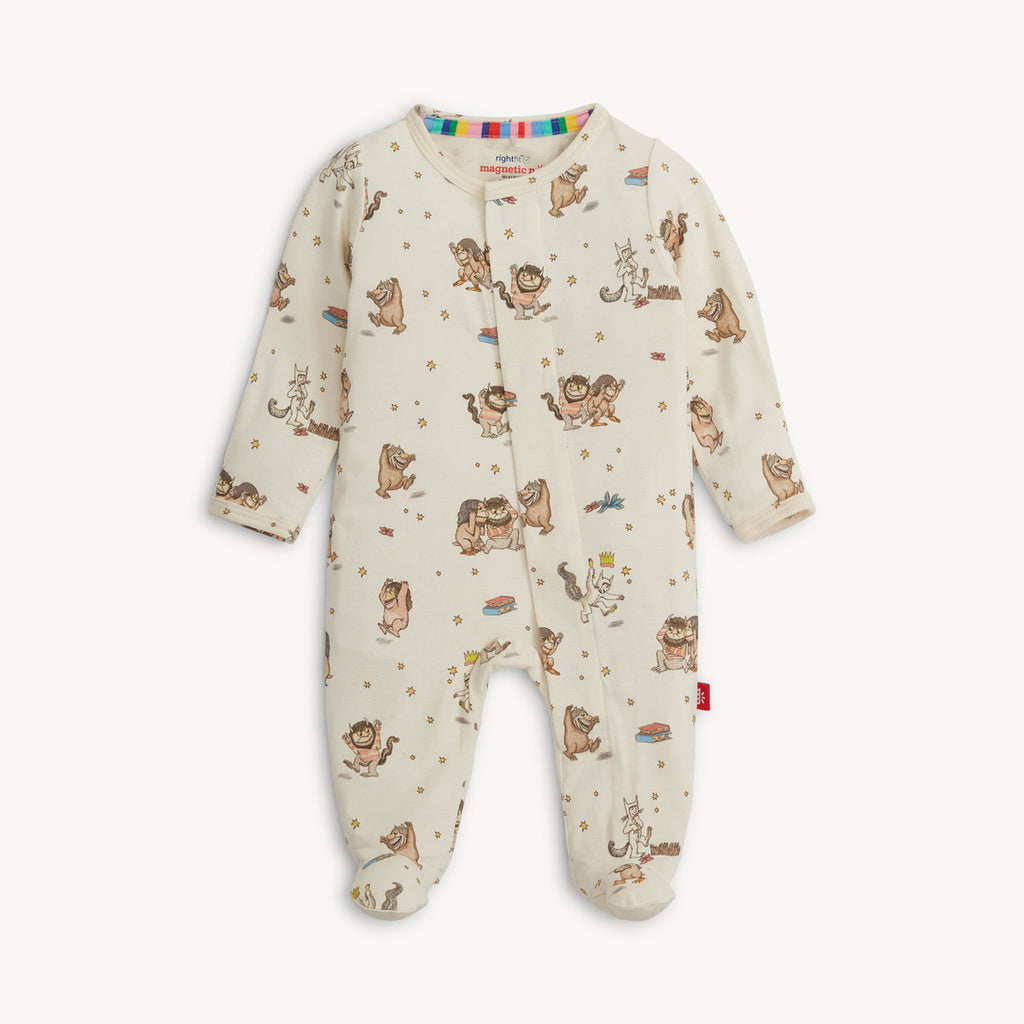 Magnetic Me Girls Boys Unisex Infants Footie Sleeper Sleepwear Nightwear Where The Wild Things Are Monsters Magnetic Fasteners The Plaid Giraffe Children's Boutique