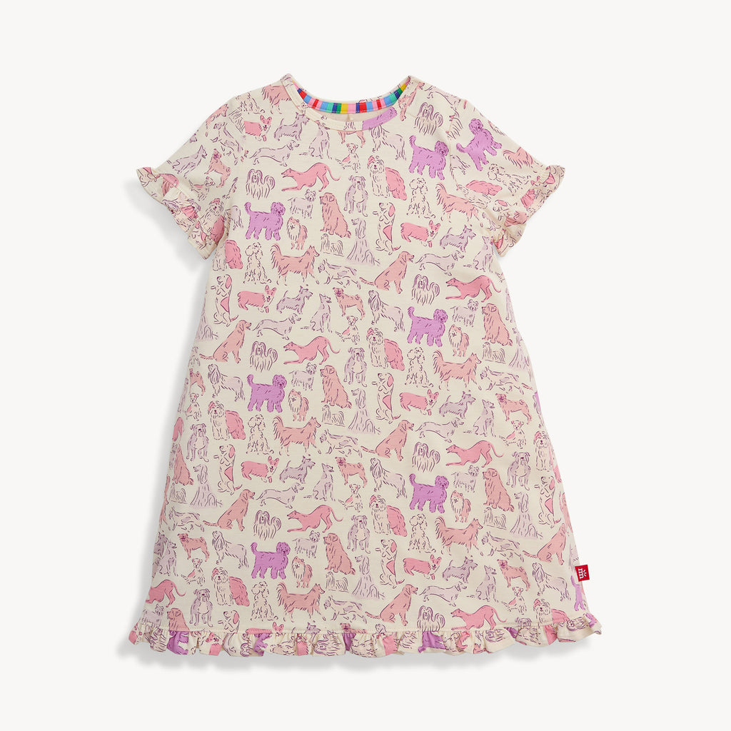 Magnetic Me Girls Toddlers Kids Nightgown Sleepwear Nightwear Puppies Dogs Magnetic Fasteners The Plaid Giraffe Children's Boutique