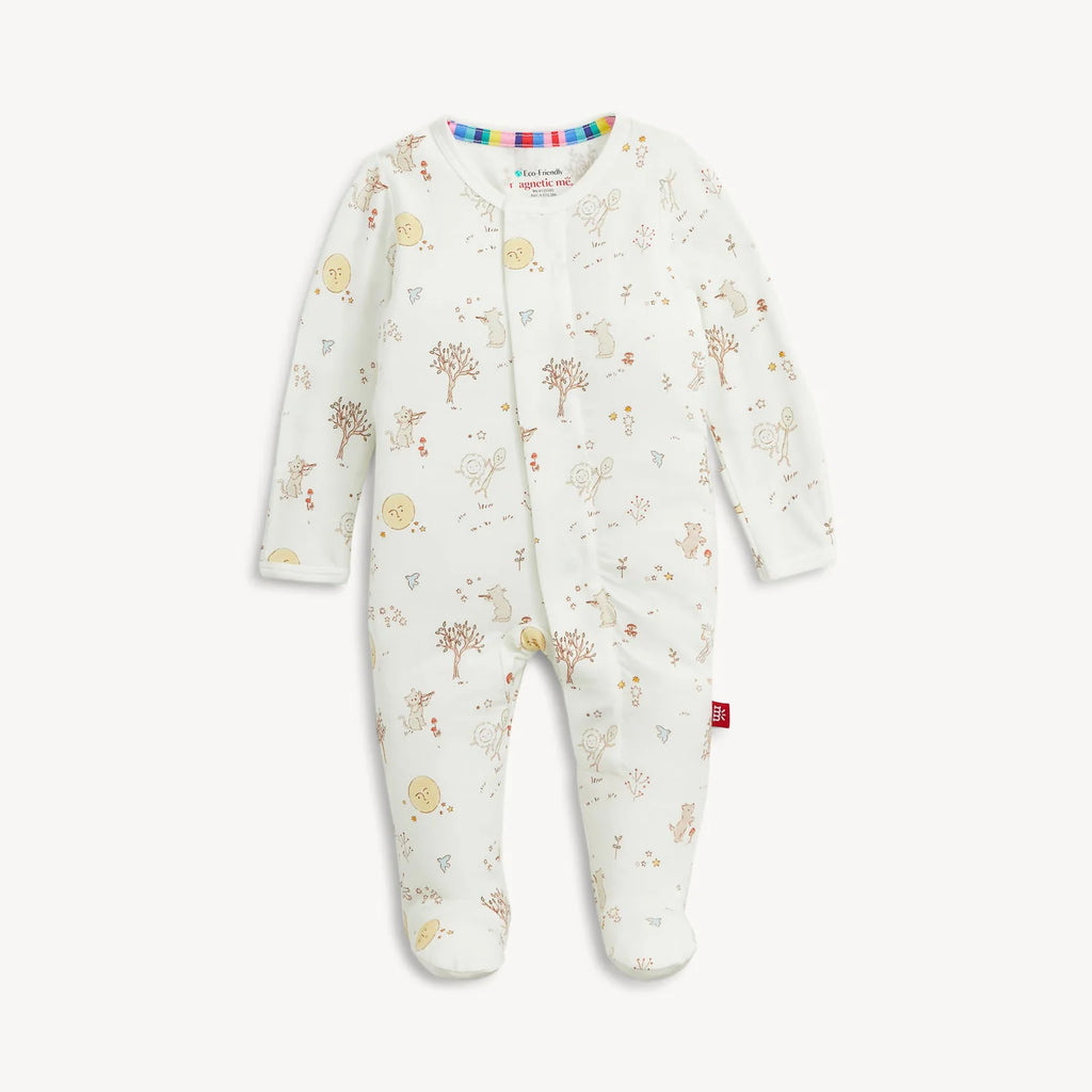 Magnetic Me Girls Boys Unisex Infants Toddlers Bedtime Rhymes Gown Hat Sleepwear Nightwear Footie Sleeper Floral Flowers Magnetic Fasteners The Plaid Giraffe Children's Boutique