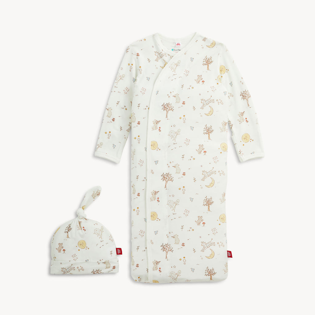 Magnetic Me Girls Boys Unisex Infants Toddlers Bedtime Rhymes Gown Hat Sleepwear Nightwear Footie Sleeper Floral Flowers Magnetic Fasteners The Plaid Giraffe Children's Boutique
