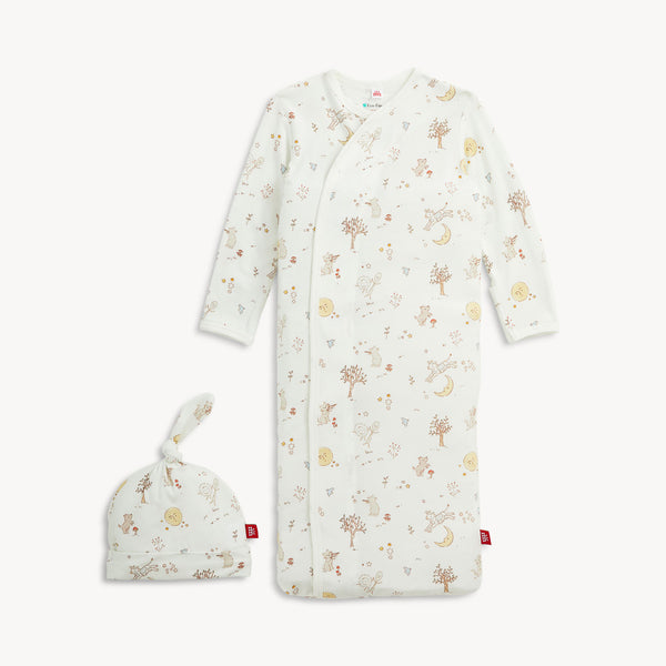 Magnetic Me Girls Boys Unisex Infants Toddlers Bedtime Rhymes Gown Hat Sleepwear Nightwear Footie Sleeper Floral Flowers Magnetic Fasteners The Plaid Giraffe Children's Boutique