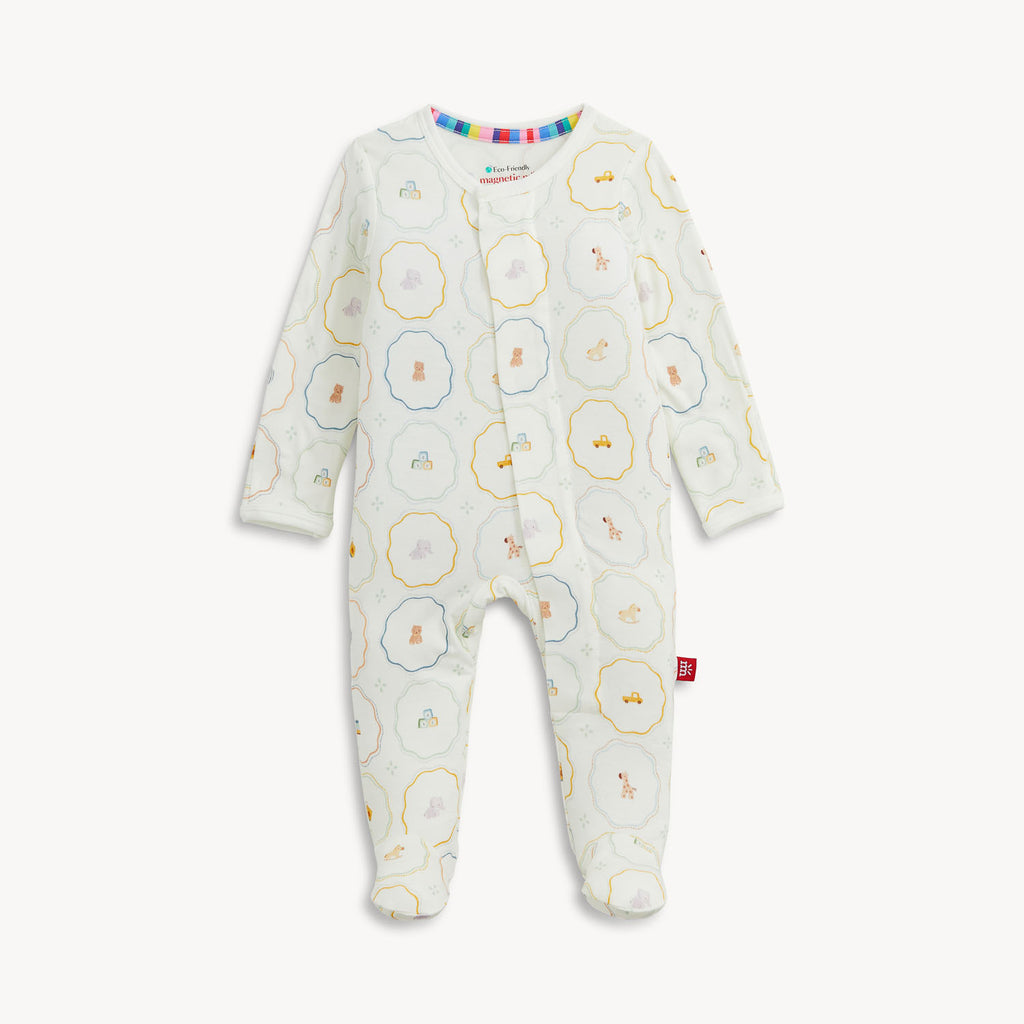 Magnetic Me Boys Girls Unisex Infants Toddlers Kids Nursery Magic Footie Sleeper Sleepwear Nightwear Jungle Animals Toys Teddy Bear Rocking Horse Magnetic Fasteners The Plaid Giraffe Children's Boutique