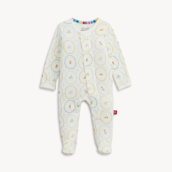 Magnetic Me Boys Girls Unisex Infants Toddlers Kids Nursery Magic Footie Sleeper Sleepwear Nightwear Jungle Animals Toys Teddy Bear Rocking Horse Magnetic Fasteners The Plaid Giraffe Children's Boutique