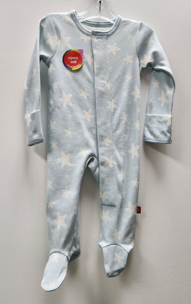 Magnetic Me Boys Girls Unisex Infants Toddlers Footie Sleeper Sleepwear Nightwear Magnetic Fasteners Starfish 100% Organic Cotton The Plaid Giraffe Children's Boutique