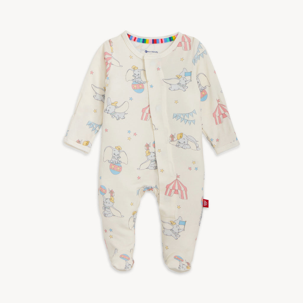 Magnetic Me Girls Boys Unisex Infants Toddlers Footie Sleeper Sleepwear Nightwear Disney Dumbo Jungle Animals Elephants Magnetic Closures The Plaid Giraffe Children's Boutique