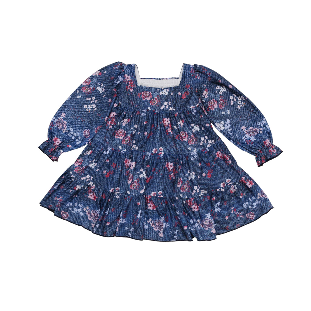 Be Girl Clothing Girls Infants Toddlers Kids Juniors Dress Floral Flowers Twirl Square Neckline The Plaid Giraffe Children's Boutique