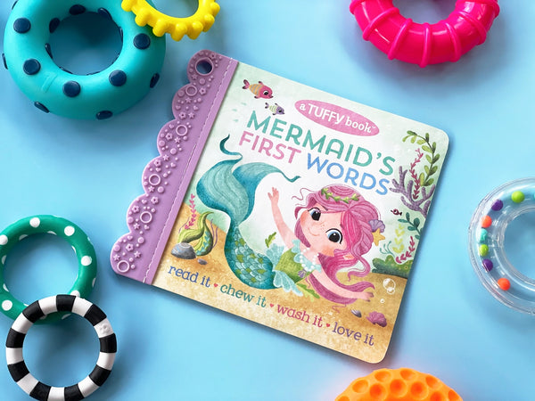 Cottage Door Press Infants Toddlers Kids Juniors Mermaid's First Words Tuffy Book Ocean Fish Colors Teether Learning The Plaid Giraffe Childrens Boutique