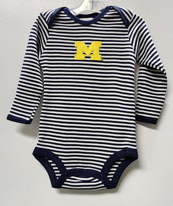 Creative Knitwear Unisex Boys Girls Infants Toddlers Bodysuit Onesie University of Michigan 100% Cotton The Plaid Giraffe Childrens Boutique