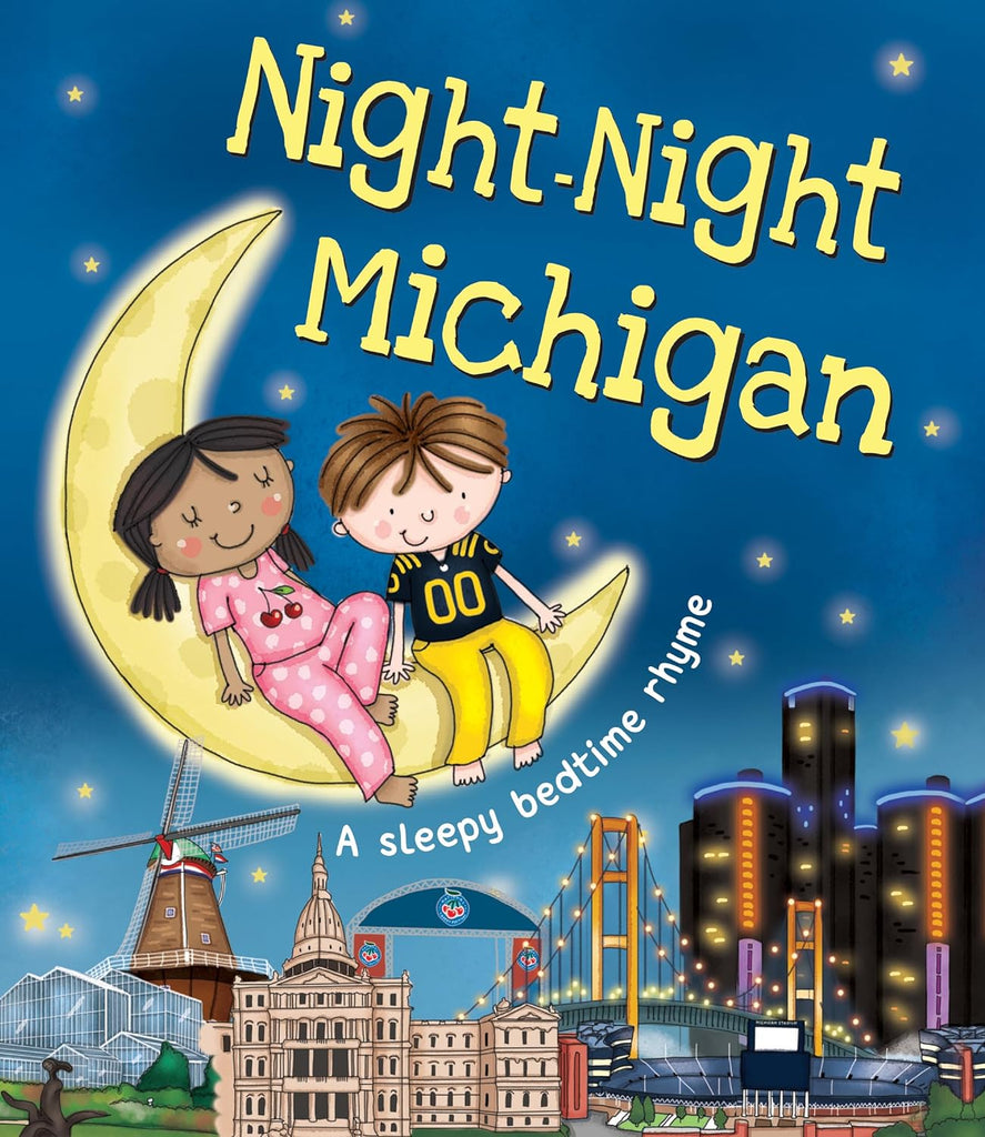 Sourcebooks Girls Boys Board Book Night-Night Michigan Rhymes The Plaid Giraffe Childrens Boutique