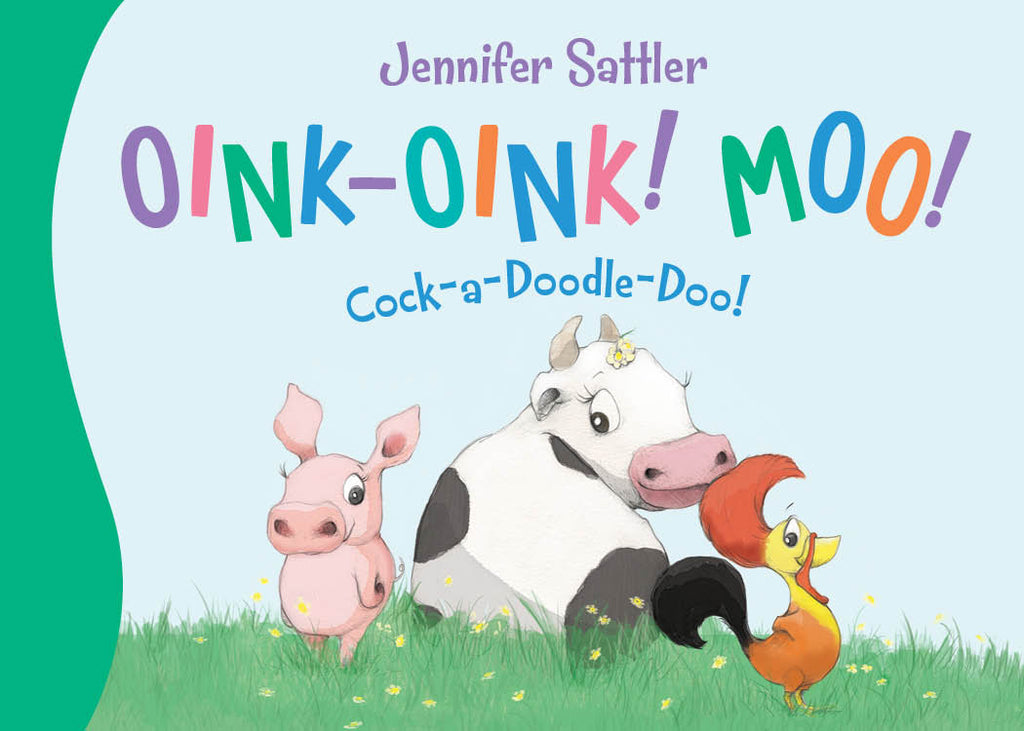 Sleeping Bear Press Girls Boys Infants Toddlers Kids Board Book Oink-Oink Moo Cock-a-Doodle-Doo Farm Animals Cows Pigs Roosters The Plaid Giraffe Children's Boutique