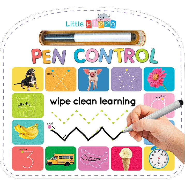 Little Hippo Books Girls Boys Infants Toddlers Kids Wipe and Wipe Pen Control Shapes Lines The Plaid Giraffe Childrens Boutique