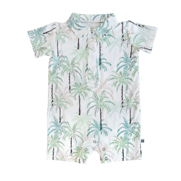 Sweet Bamboo Girls Boys Infants Toddlers Kids Juniors Polo Short Romper Palm Trees The Plaid Giraffe Children's Boutique