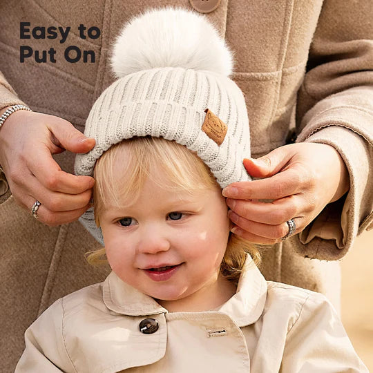 Unisex Pom Knit Hat Click for colors The Plaid Giraffe