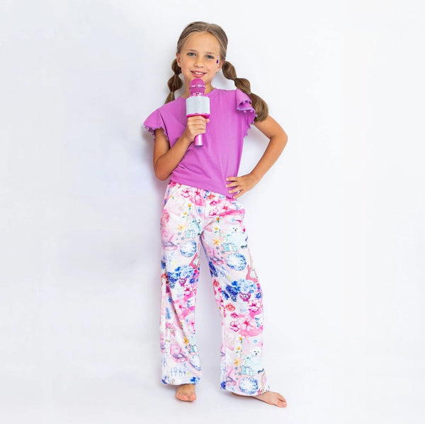 Preppy Goose Limeapple Girls Boys Lounge Pants Pajamas Nightwear Sleepwear Taylor Swift Music Cupcakes Food Guitar The Plaid Giraffe Childrens Boutique