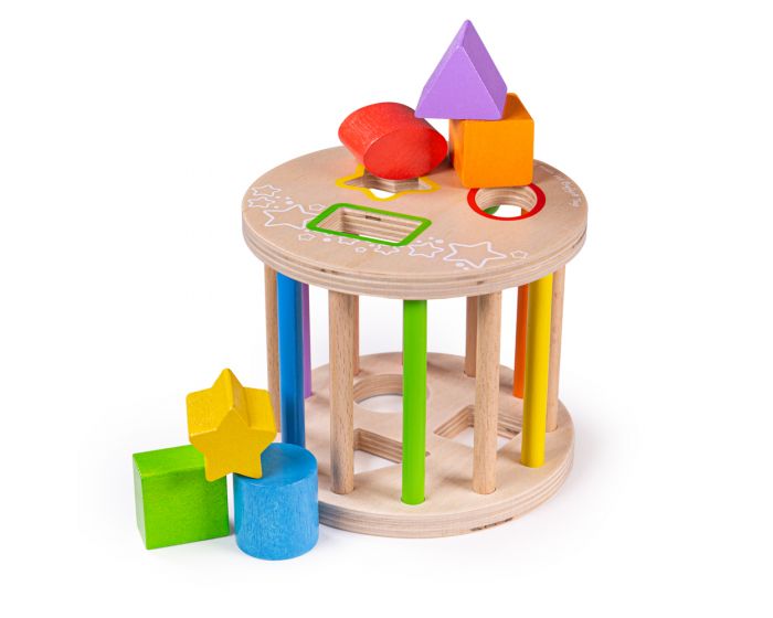 Bigjigs Toys Girls Boys Infants Toddlers Kids Juniors Rolling Shape Sorter Wooden Toys The Plaid Giraffe Children's Boutique