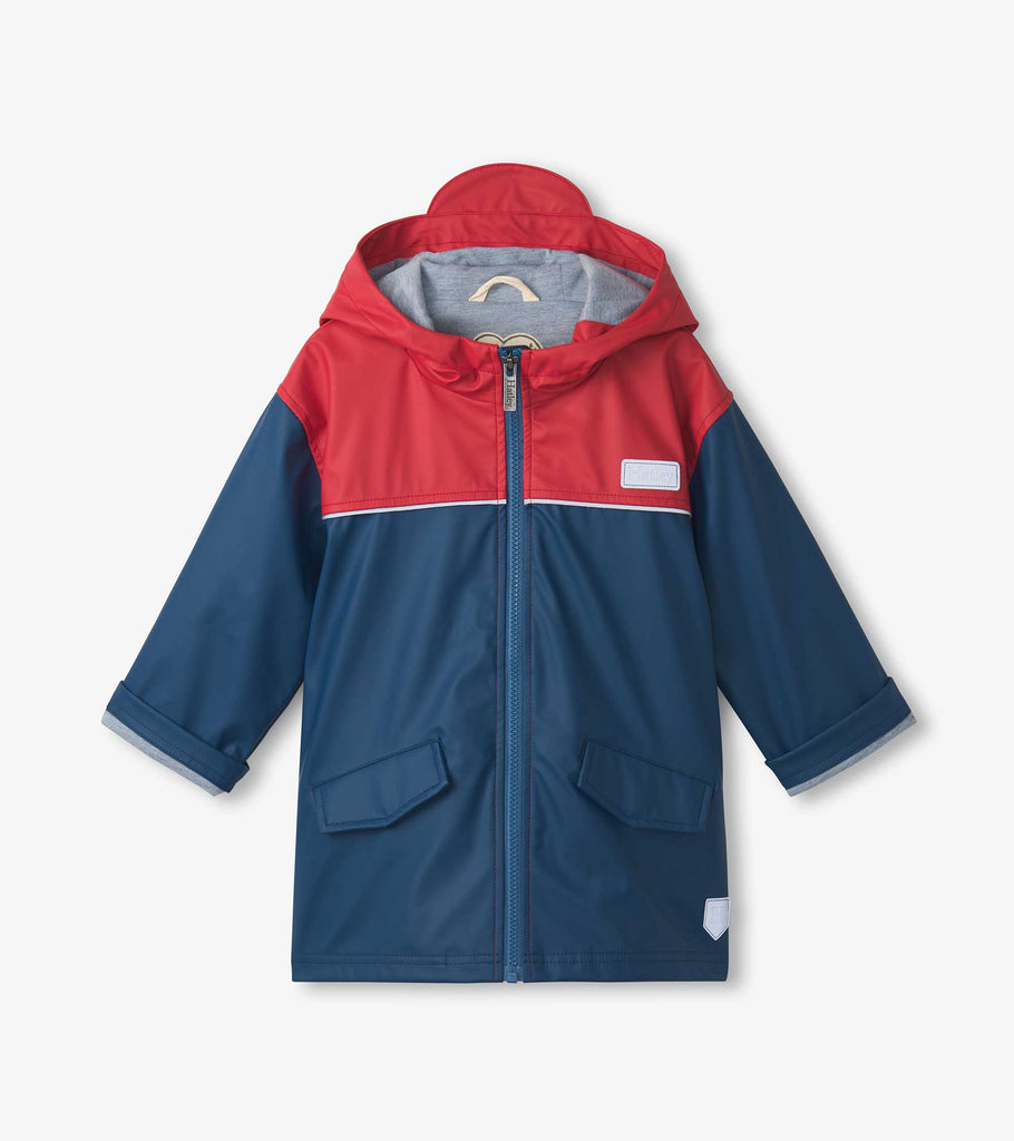 Boys Red/Navy Raincoat