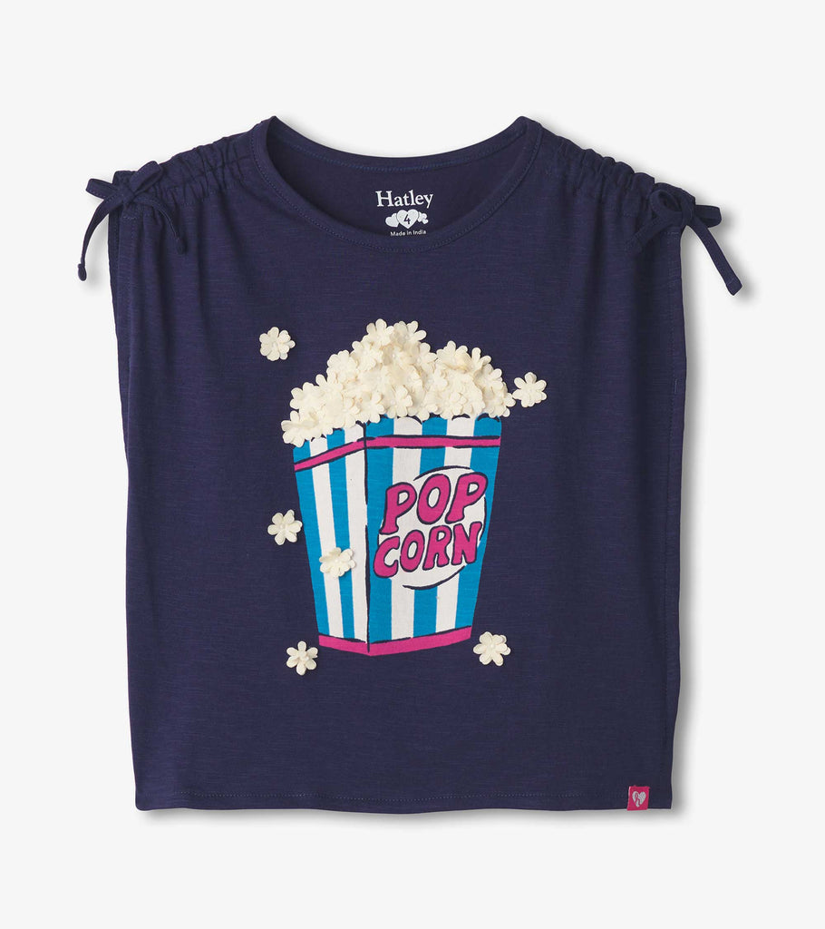 Hatley Boys Girls Infants Toddlers Kids Juniors Top Cinch Shoulder Popcorn Food 100% Cotton The Plaid Giraffe Childrens Boutique