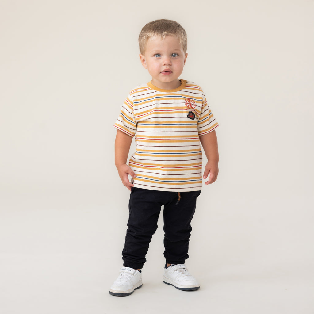 Nano Girls Boys Infants Toddlers Kids Juniors T-shirt Stripes Cowboy Hat 100% Cotton The Plaid Giraffe Children's Boutique