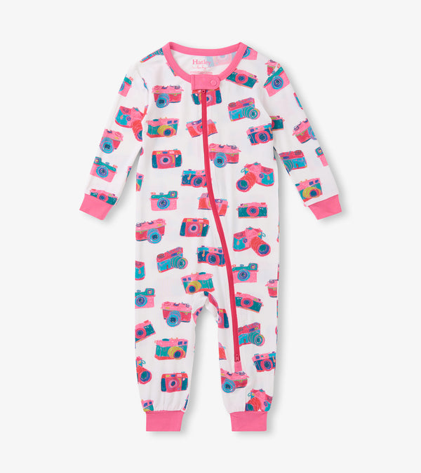 Hatley Girls Boys Infants Toddlers Kids Juniors Footie Sleeper Sleepwear Nightwear Cameras Two-way Zipper Bamboo The Plaid Giraffe Children's Boutique