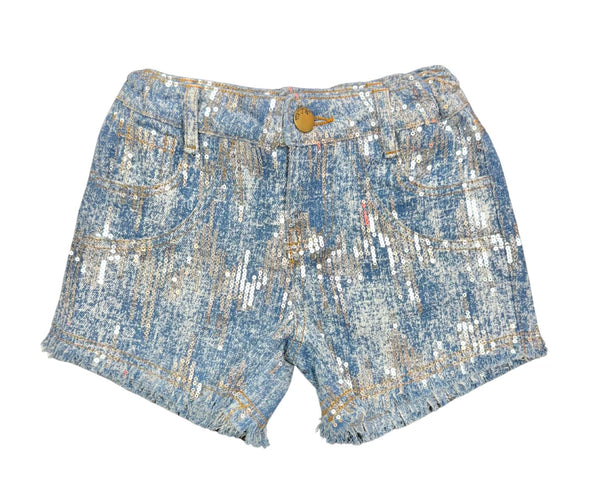 ML Kids Girls Toddlers Kids Juniors Denim Shorts Rhinestones Adjustable waist The Plaid Giraffe Childrens Boutique