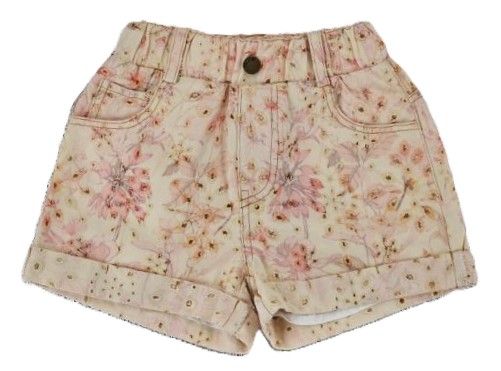 ML Kids Girls Infants Toddlers Kids Juniors Eyelet Denim Shorts Floral Flowers 100% Cotton The Plaid Giraffe Children's Boutique