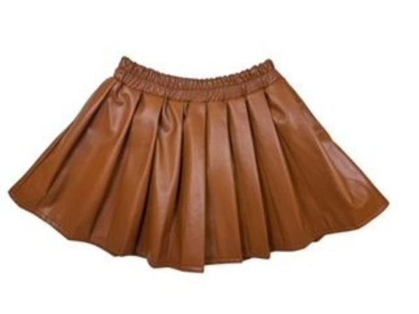 ML Kids Girls Toddlers Kids Juniors Skort Faux Leather Skirt Shorts Pleats The Plaid Giraffe Children's Boutique