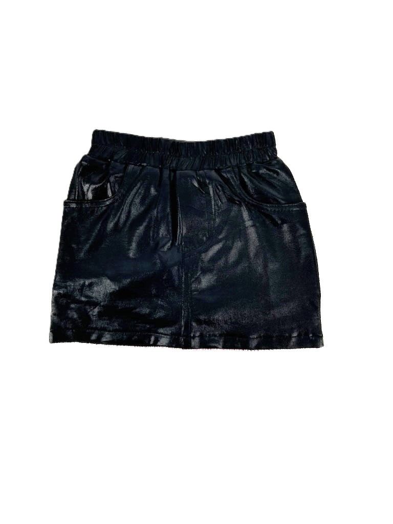 ML Kids Girls Toddlers Kids Juniors Metallic Black Skort Skirt Shorts  The Plaid Giraffe Children's Boutique