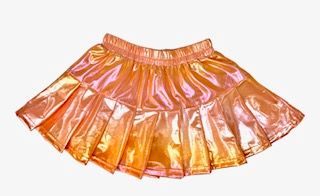 Girls Creamsicle Pleated Metallic Skort