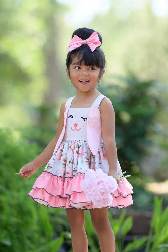 Girls Wilhemina Bunny Dress, Multi Color / 3T / TGD