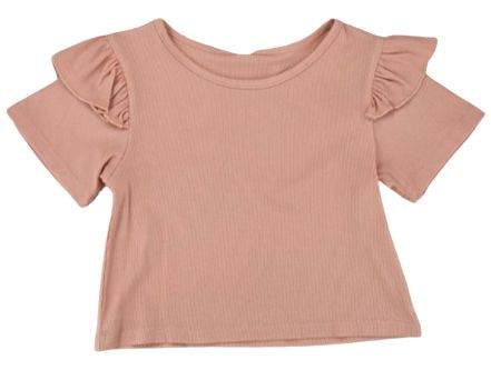 ML Kids Girls Infants Toddlers Kids Juniors Ribbed Top Ruffles The Plaid Giraffe Children's Boutique