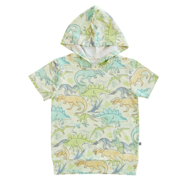 Sweet Bamboo Girls Boys Infants Toddlers Kids Juniors Short Sleeve Hoodie Dinosaurs The Plaid Giraffe Children's Boutique