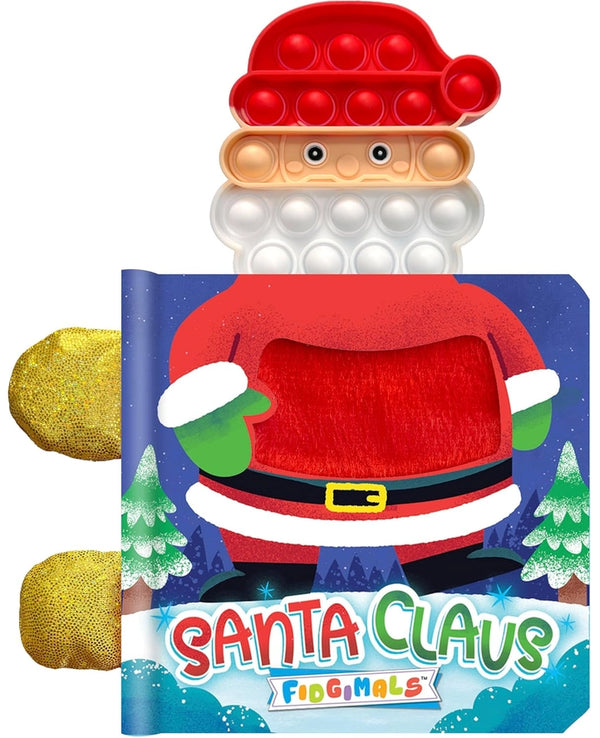 Little Hippo Books Girls Boys Infants Toddlers Kids Santa Claus Fidget Book Touch and Feel Sensory Christmas Holiday The Plaid Giraffe Childrens Boutique