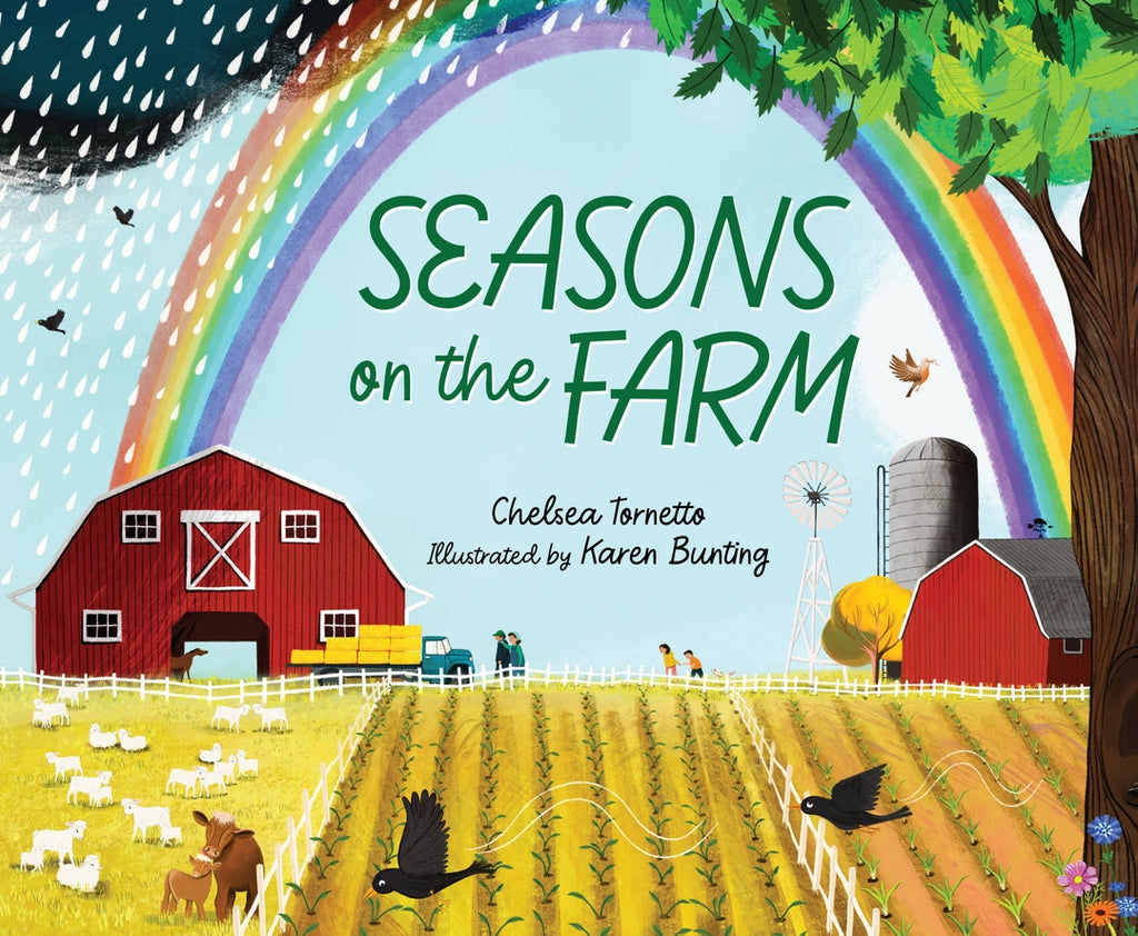 Sleeping Bear Press Girls Boys Infants Toddlers Kids Picture Book Seasons On The Farm Farm Animals Equipment Cows Horses Sheep The Plaid Giraffe Children's Boutique