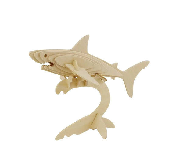 Hands Craft Boys Girls Toys 3D Wooden Puzzle Learning Shark The Plaid Giraffe Childrens Boutique