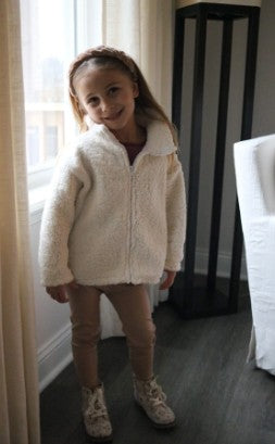 Girls Sherpa Zip Jacket