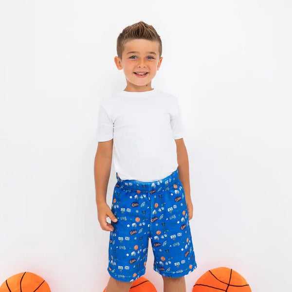 Preppy Goose Limeapple Girls Boys Lounge Shorts Pajamas Nightwear Sleepwear Sports Basketball Football Soccer Hockey The Plaid Giraffe Childrens Boutique