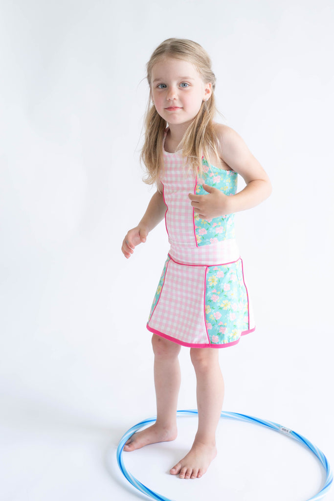 Be Girl Clothing Active Wear Girls Toddlers Kids Juniors Tank Top Skort Gingham Check Flowers Floral The Plaid Giraffe Children's Boutique