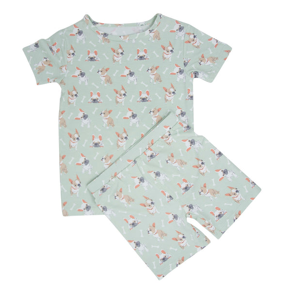 2 Piece Unisex Frenchie Fun Short Pajamas