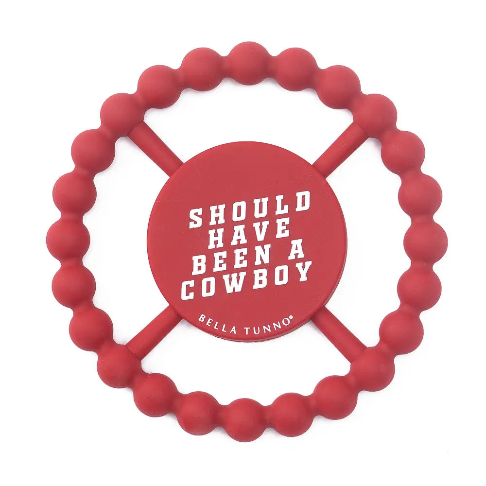 Bella Tunno Girls Boys Unisex Infants Toddlers Teething Ring Cowboys BPA Free PCV Free The Plaid Giraffe Children's Boutique