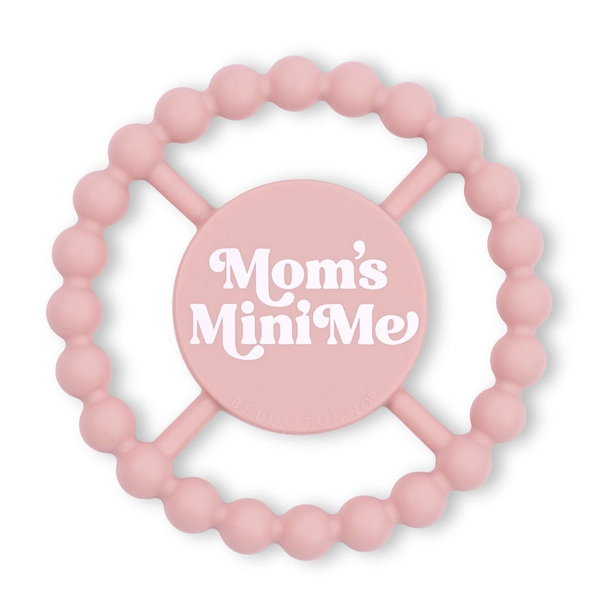 Bella Tunno Boys Girls Infants Toddlers I Love Mom's Mini Me Teether The Plaid Giraffe Childrens Boutique