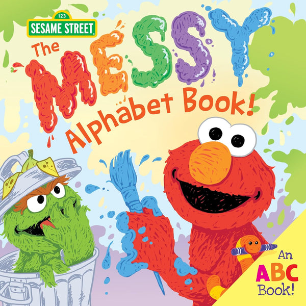 Sourebooks Boys Girls Books The Messy Alpha Bet Book Sesame Street Elmo Oscar Learning The Plaid Giraffe Childrens Boutique