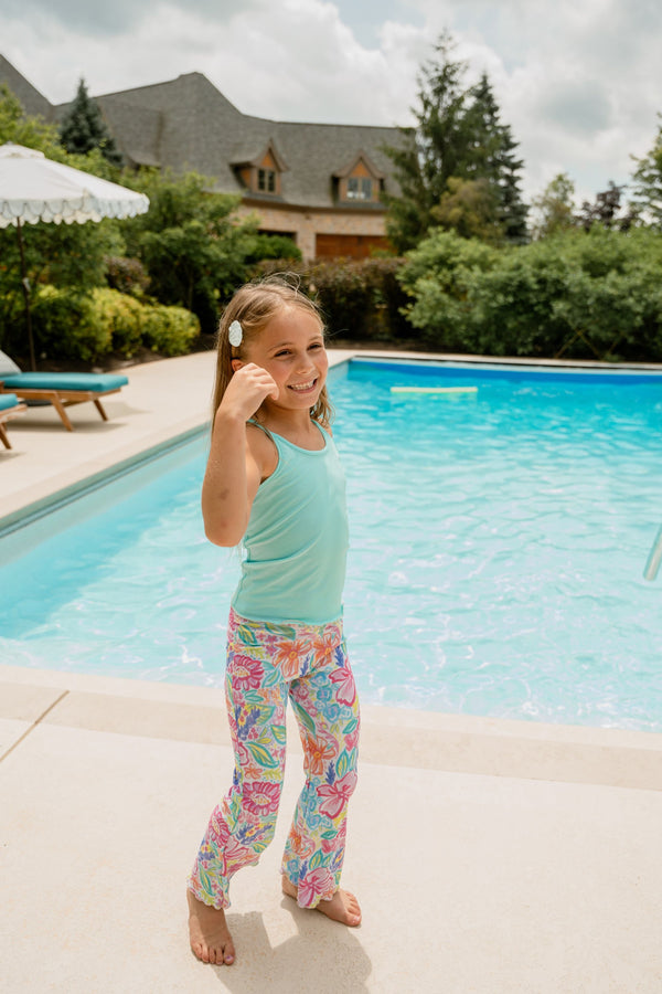 Yogababy LLC Girls Infants Toddlers Kids Juniors Floral Leggings Athletic Wear Activewear The Plaid Giraffe Children's Boutique