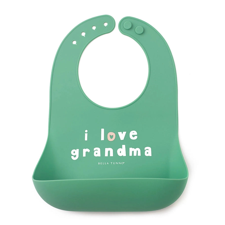 Bella Tunno Boys Girls Infants Toddlers I Love Grandma Wonder Bib The Plaid Giraffe Childrens Boutique